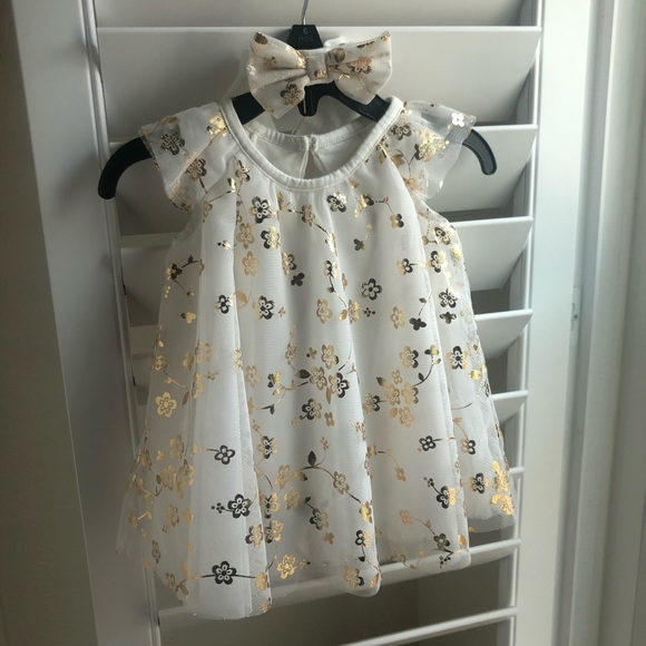 baby dress and headband set